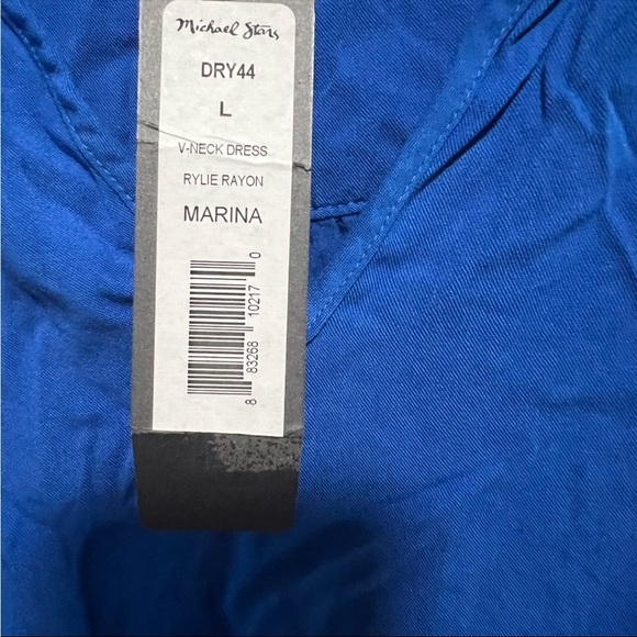 Michael Stars V-NECK DRESS Mariana Dress in Blue, New with Tags - Picture 6 of 6